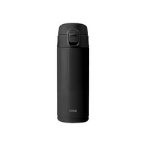 COUP 스테인레스 원터치 텀블러, 블랙, 350ml