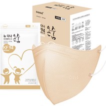 다나마스크 뉴다나 온숨 하모니 스타일 마스크 소형 KF94, 30매, 1개, 연한갈색