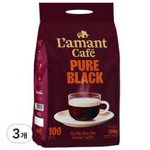 라만트 베트남 퓨어 블랙커피믹스, 100개입, 3개, 2g