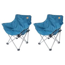 [쿠팡수입] 아웃도어 포레스트 컴포트 캠핑 의자 세트, 블루, 2개