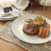 쓰임 원형 접시, 마일드 화이트