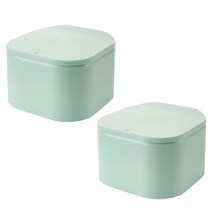 베리구즈 사각 원터치 휴지통, 그린, 2개