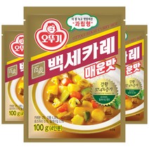 오뚜기 백세카레 매운맛 과립형, 100g, 3개