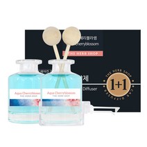 더허브샵 차량용 송풍구 디퓨저 40ml + 40ml, 1세트, 아쿠아체리블라썸