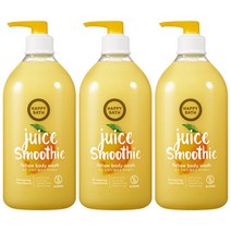 해피바스 주스스무디 옐로우 바디워시, 820g, 820ml, 3개