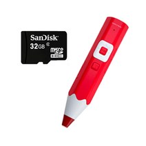 세이펜 레인보우펜 CR3-4BS 32GB + 메모리카드 32GB 추가, 레드