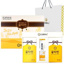 꿀타민 제주벌꿀 스틱 선물세트 8호 12g x 21p + 쇼핑백, 252g, 1개