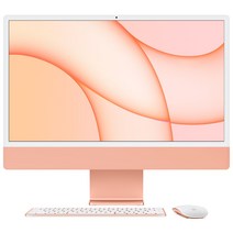 Apple 2021 아이맥 24, 오렌지, M1, Apple M1 8 core, SSD 256GB, 8GB, Retina 4.5K, Gigabit Ethernet, CTO