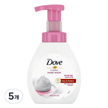도브 포밍 핸드워시 피치 국문 보틀, 5개, 240ml