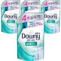 다우니 프리미엄 액상세제 실내건조 리필, 1.8L, 4개