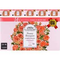 르샤트라1802 건조기용 드라이시트 섬유유연제 피오니부케 본품 120매, 6개