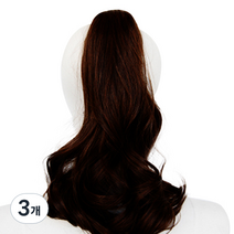 에스홀릭 S컬 웨이브 스몰핀 레이나 포니테일 가발, 3개, 내츄럴블랙