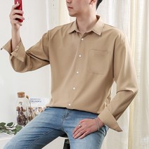 단군 남성용 구김제로 무지 셔츠