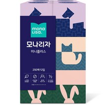 모나리자 미니플러스 미용티슈 250매, 12개입, 1개