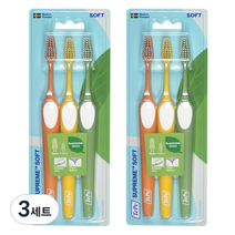 테페 슈프림 소프트 칫솔 3종 x 2p 세트 랜덤발송, 3세트, 6개입