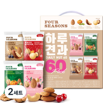 썬넛트 포시즌 하루견과 핑크스프링 20g x 15p + 그린썸머 20g x 15p + 브라운어텀 20g x 15p + 화이트윈터 20g x 15p, 1200g, 2세트