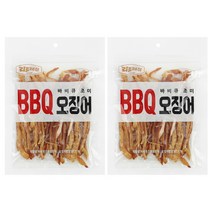 리프레쉬 갈비오징어 바비큐 조미 BBQ 오징어, 200g, 2개