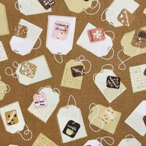 티백무늬 프린트 원단, 챠이티, 1개