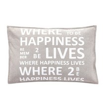휩시 w/Where happiness lives grey white 쿠션 507012, 쿠션커버 + 쿠션솜, 1세트