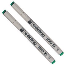 에딩e-150S 녹색-OHP마카펜수성 0.3mm4, 2개