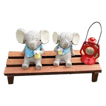 Countryitem 애니멀 미니어쳐 시리즈 3type 코끼리 비어, 1세트