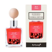 바이향 리프레싱 우드볼 디퓨져 100ml, 블랙체리