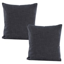 블럭마트 단색 린넨심플 쿠션커버 2개