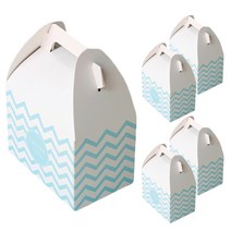 티나피크닉 스트라이프 쿠키상자, 하늘색, 5개입