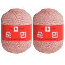 구정 타조 30수 뜨개실 2p, 201 베이비핑크, 2개