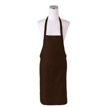 바이데코 솔리드 심플 목 앞치마, 브라운, 1개