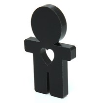 쿠 홈 인테리어 소품 아크릴 스텐딩 이모티콘, 남자 (블랙)