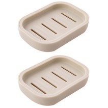 더자카 심플 비누받침대, 베이지, 2개입