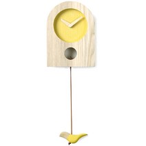 ALP 라운드 버드하우스 벽시계, 옐로우