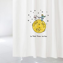 디자인수풀 프린스 스토리II 샤워 커튼 + 플라스틱고리 12p, 1세트, 화이트계열