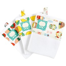 코니아일랜드 어린이집 요일 수건 스트로베리 + 레몬 + 인디버드, 혼합 색상, 1세트