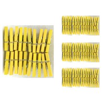 유니아트 1000 칼라 나무집게 소 (2.5cm) 20p, 노랑, 10개입