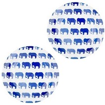 코코리코 림 플레이트 접시 2p, 코끼리, 2개