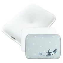 닥터쉐이프 우리아이 숨쉬는 두상베개 + 화이트커버 + 패턴커버, 네오찡