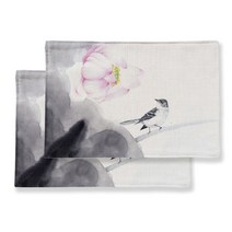 이코디 수묵화 테이블 매트 2p, A, 44 x 28 cm