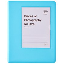 토비앨범 포켓앨범 3x5 흑지, 블루, 40매