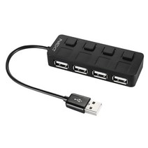 넥스트 USB 2.0 4Port 무전원허브 NEXT-204UH NEW, 블랙