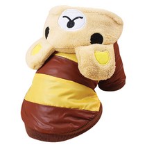아울리빙 꿀벌곰돌이 애완동물 후드티, 브라운