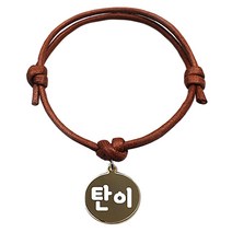 펫츠룩 굿모닝 카라멜 반려동물 목걸이 S 메탈원형 팬던트 M, 골드(탄이), 1개