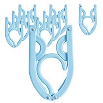 리버그린 여행용 접이식 옷걸이, 블루, 8개입