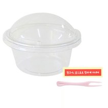 황씨네도시락 투명 머핀컵 미니 본체 20p + 뚜껑 20p + 앞으로도친하게지내자 빨강띠지 스티커 20p + 미니 핑크포크 20p, 1세트