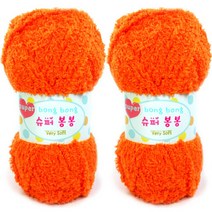 행복뜨기 슈퍼봉봉 뜨개실 2p, 2308 주황, 2개