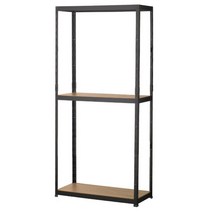 레마하우스 슈랙 철재 선반 3단 600 x 400 x 1200 mm, 블랙