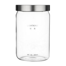 라이트킹 차통 유리 밀폐용기 MF-02, 550ml, 1개