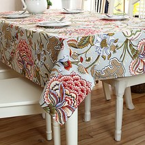 이코디 앤티크 플라워 테이블 보, 혼합 색상, 90 x 90 cm