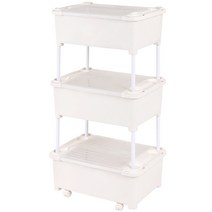 리빙스마일 스마일 기저귀 정리함 직사각형 3단, 아이보리